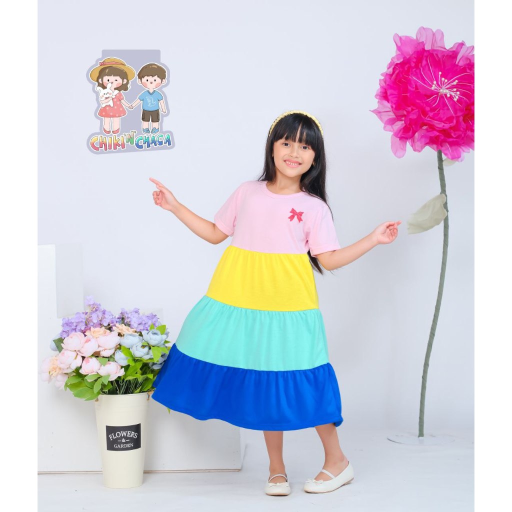 Raggakids dress baju daster harian anak bahan adem katun CC03