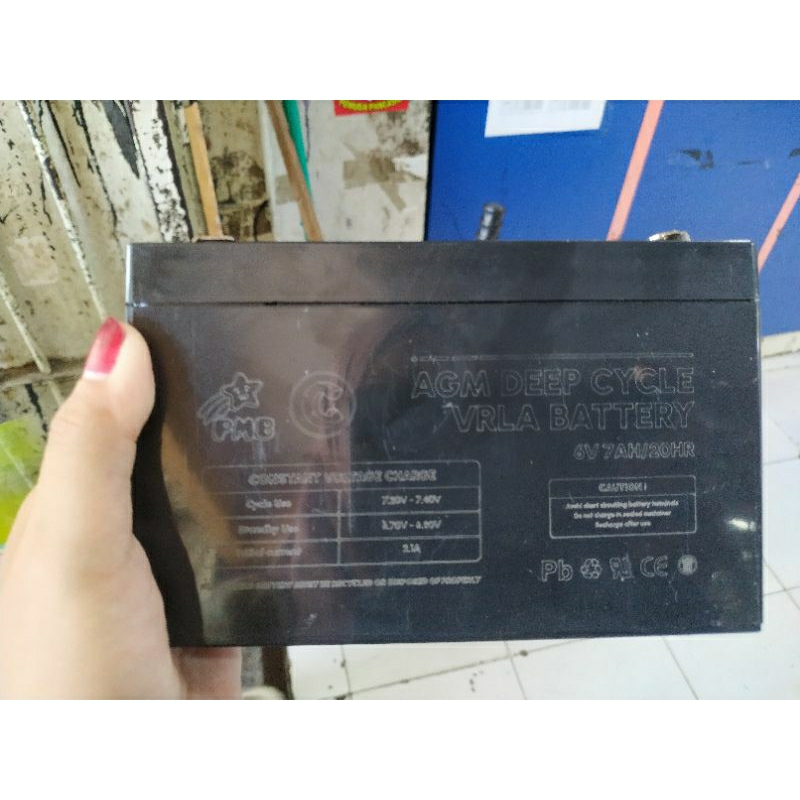 Aki 6Volt 7AH-20HR Merek PMB