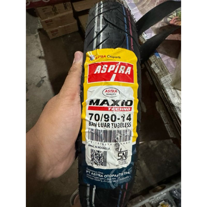 ban luar aspira maxio 70/90-14 tubeless ban luar aspira tubeless 70/90-14 ban mio depan Tubeless