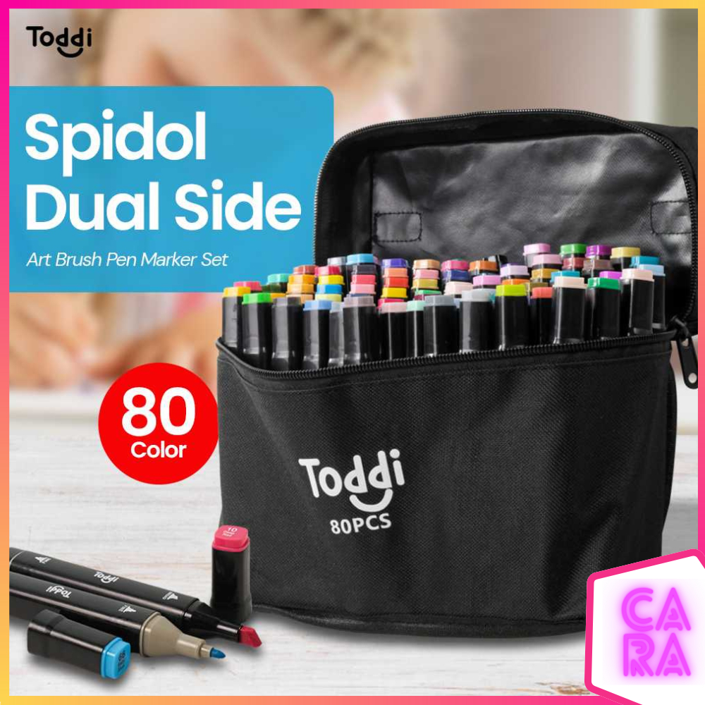 

Spidol Warna Dua Sisi Dual Side Pen Art Marker Set 80 Color HL270