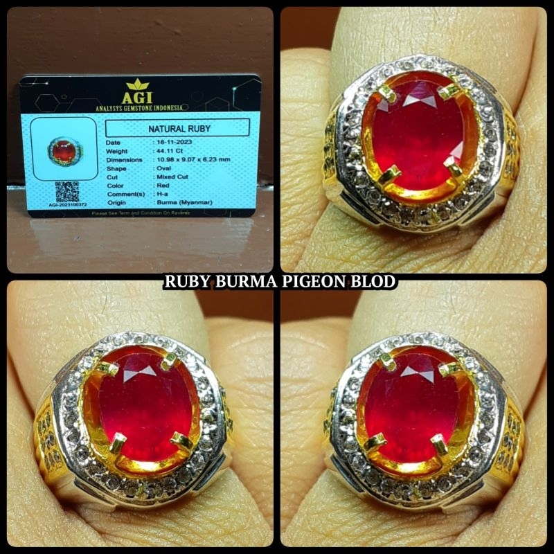 NATURAL PERMATA RUBY DELIMA BURMA HQ