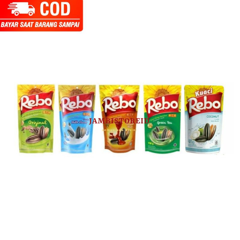 

(JAMBISTOREID) JAMBI LANGSUNG KIRIM Kuaci Rebo 150gram All Varian Kwaci Biji Bunga Matahari Rasa Asin Original Milk Green Tea Salted Caramel Coconut Jambi