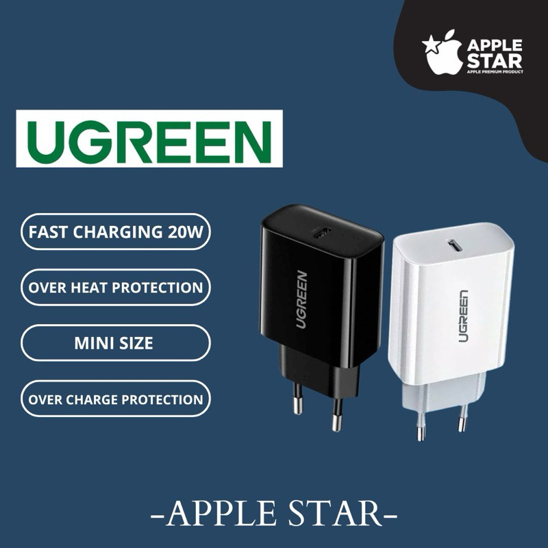 UGREEN Adaptor Kepala Charger Type C 20W FOR iPhone Support MFI