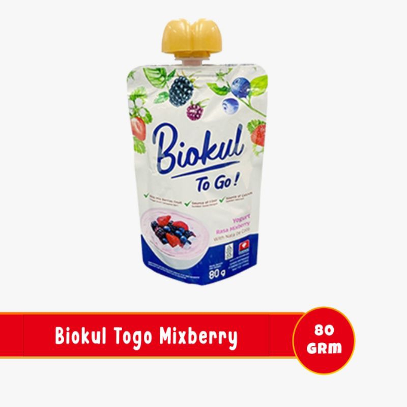 

Yogurt Biokul To Go Rasa Mix Bery 80gr