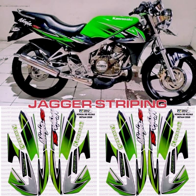 Striping Ninja SS tahun 2010 hijau Metalik (high quality)