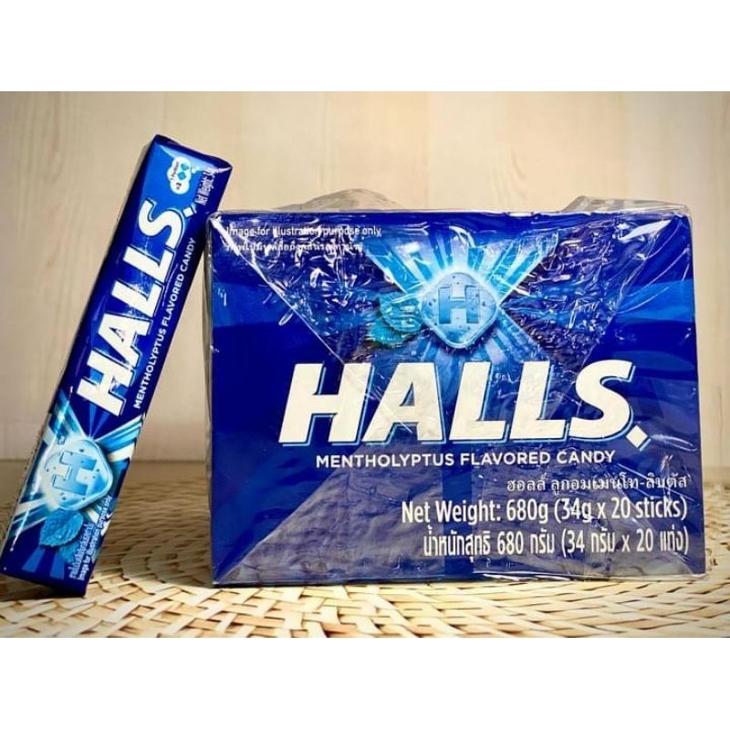 

Permen Halls Mentholyptus Flavored Candy/ Extra Strong Mint Flavored Candy