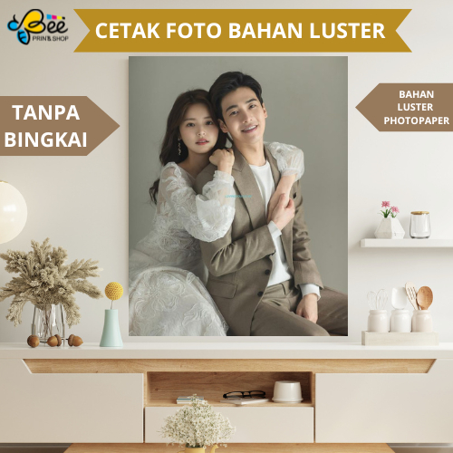 CETAK FOTO JUMBO TANPA BINGKAI , CETAK FOTO BAHAN LUSTER , Cetak Foto Prewedding,Foto Wedding