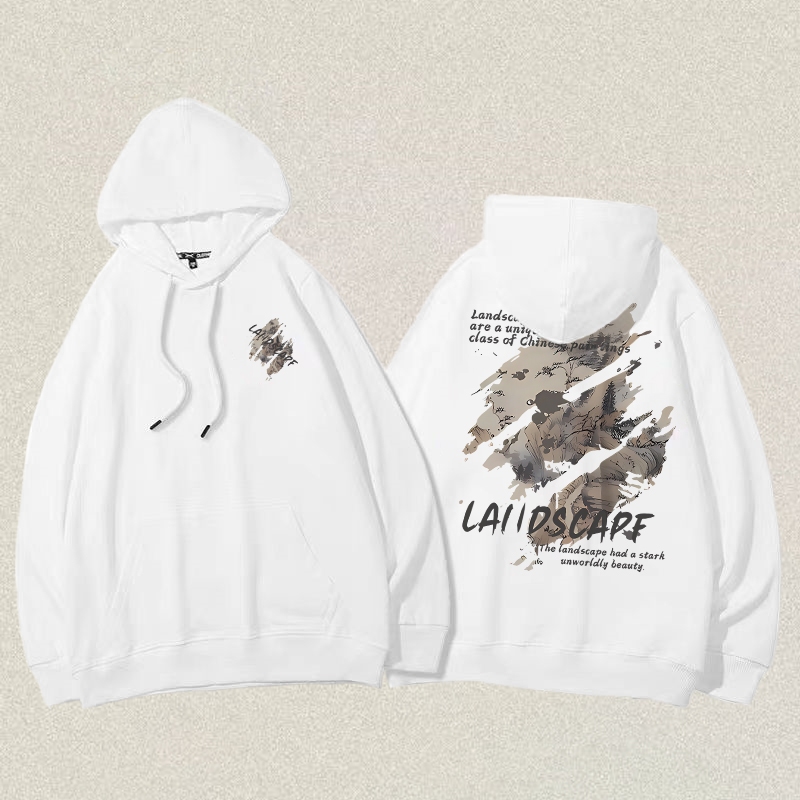 RENELLE Hoodie Pria Distro Original 100% Bahan Tebal | Hoodie Pria Putih Keren Kekinian | Kaos Distr