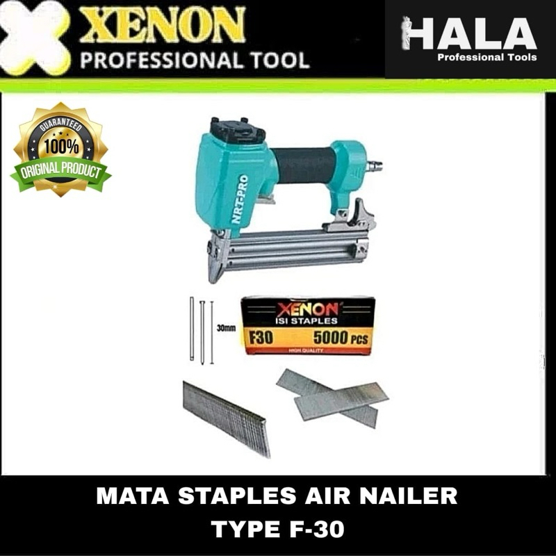 

XENON || REFILL / ISI MATA STAPLES AIR NAILER 5000pcs/kotak F-15 / F-20 / F-25 / F-30