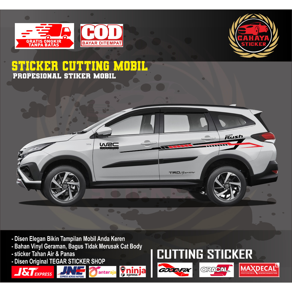 sticker mobil toyota rush sticker lis mobil toyota rush sticker sticker motif variasi untuk mobil