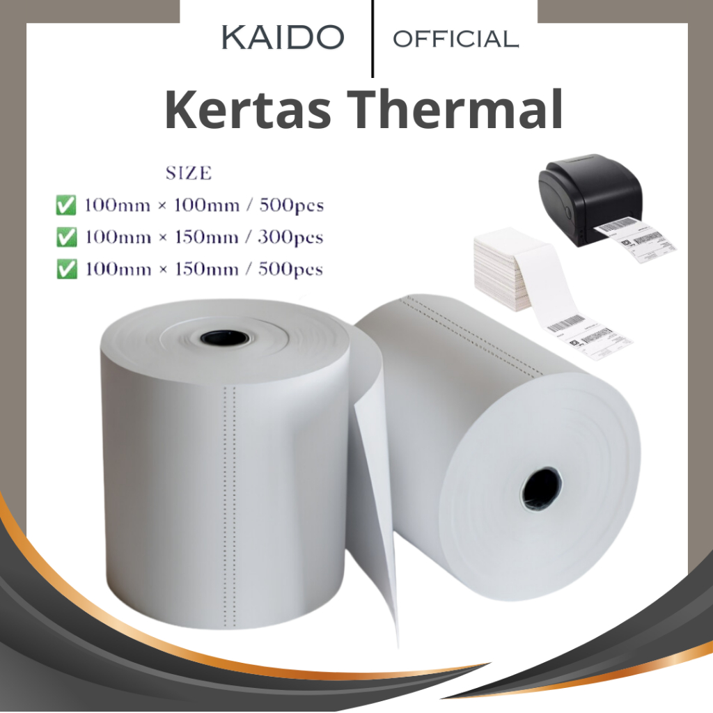 

KERTAS THERMAL LABEL STICKER THERMAL 100 X 150/100x100 BARCODE A6/Label OLSHOP