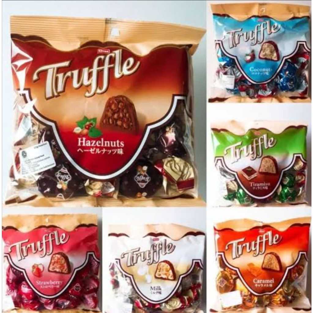 

Coklat Elvan Arab Turki Truffle Chocolate Caramel Milk Tiramisu Hazelnut Strawberry Coconut 115gr