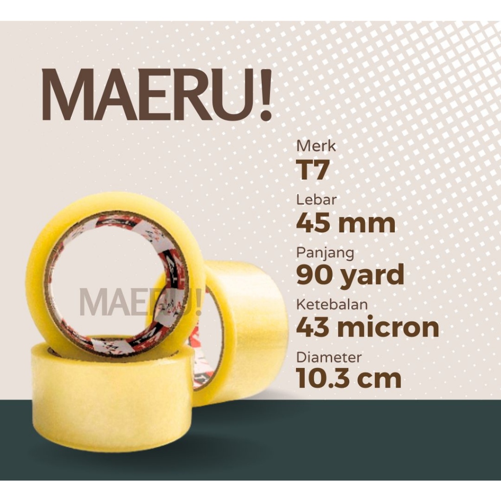 

LAKBAN T7 ISOLASI SELOTIP BENING 45 MM X 90 YARD HARGA MURAH