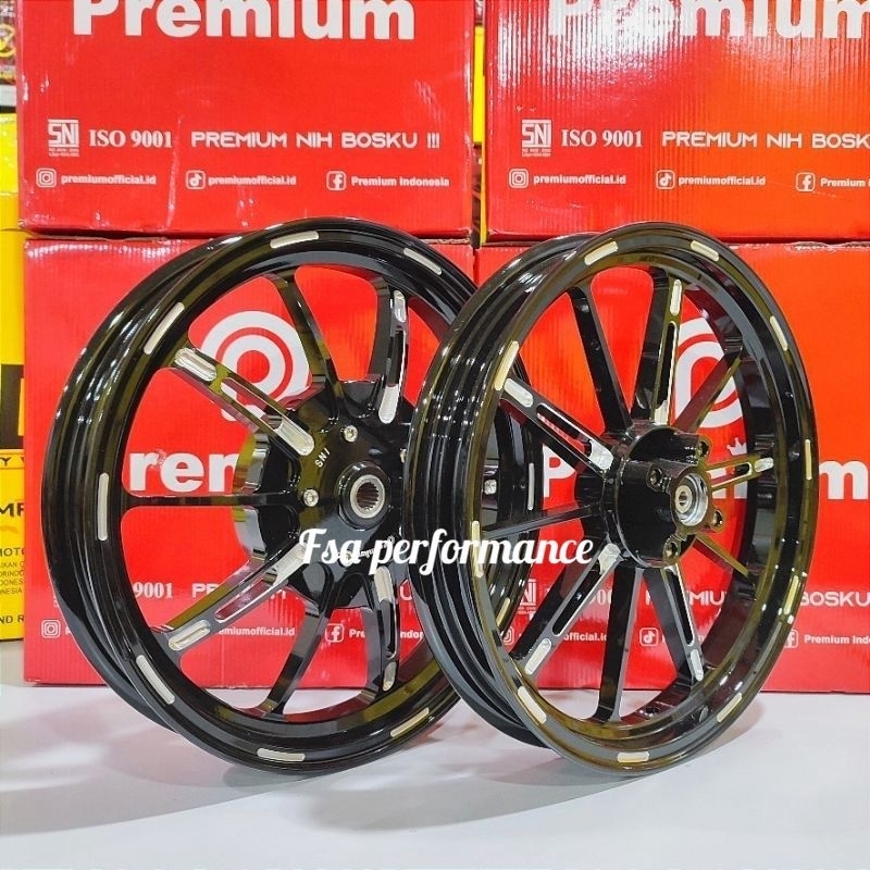 Velg PREMIUM VD P-10 F : 1.85x14 & R : 2.15x14 Mio/ Mio Sporty/ Mio M3/ Fino 125