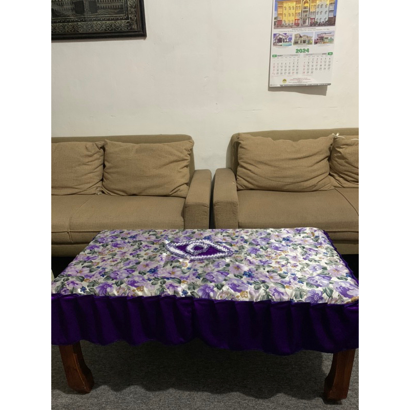 TAPLAK MOTIF BUNGA REMPEL/TAPLAK BLACKOUT/TAPLAK KARAKTER/TAPLAK MEJA/AKSESORIS RUANG TAMU/TAPLAK SA