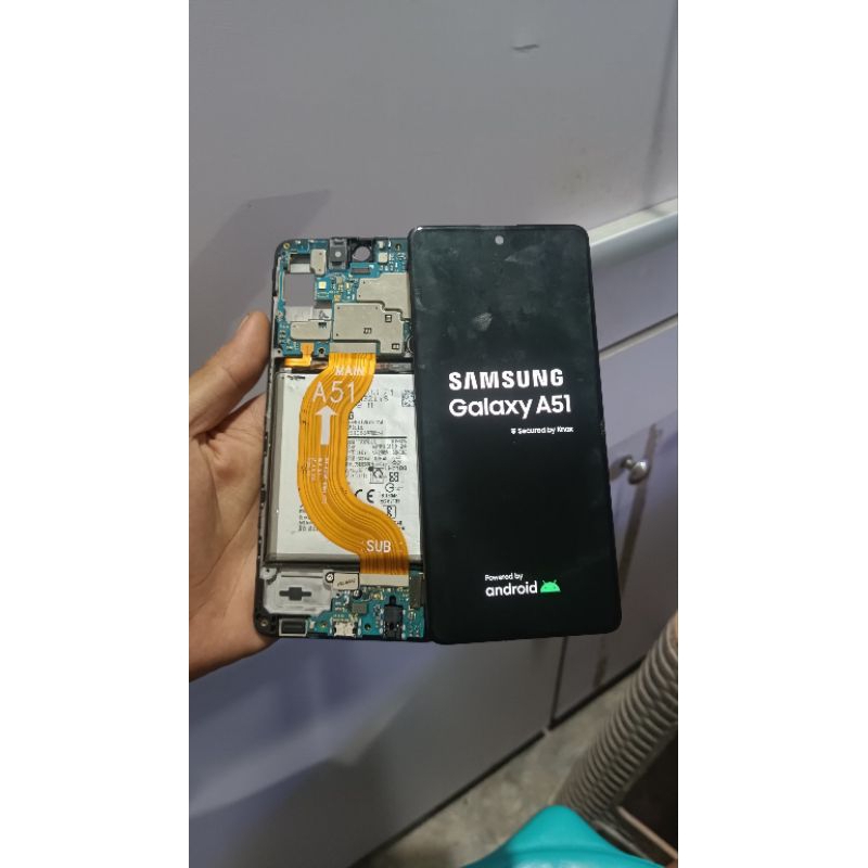 lCD ORI CABUTAN SAMSUNG A51 + batrei + kamera ori cabutan