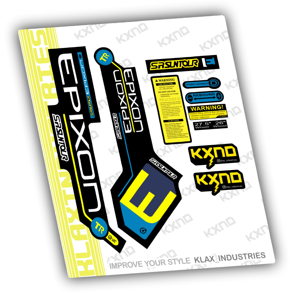 Decal Fork EPIXON SR SUNTOUR  klaten decal bike stiker sepeda