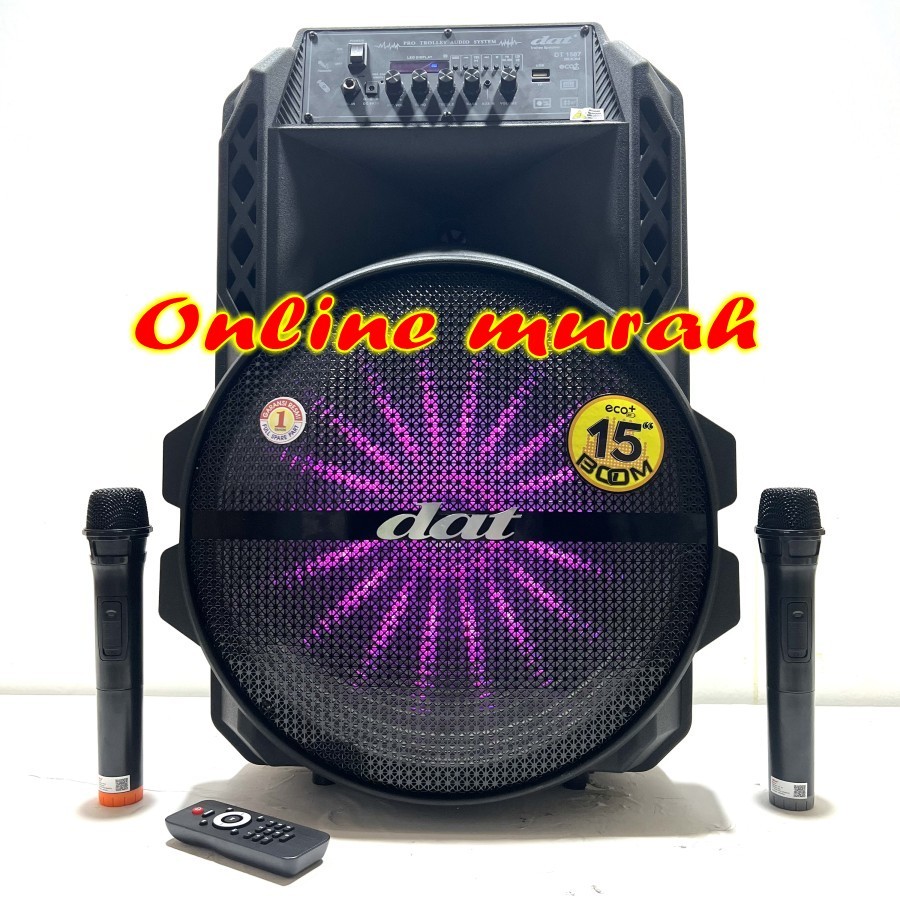 Speaker Portable Wireless DAT DT 1507 / DT1507 Boom Original 15 inch