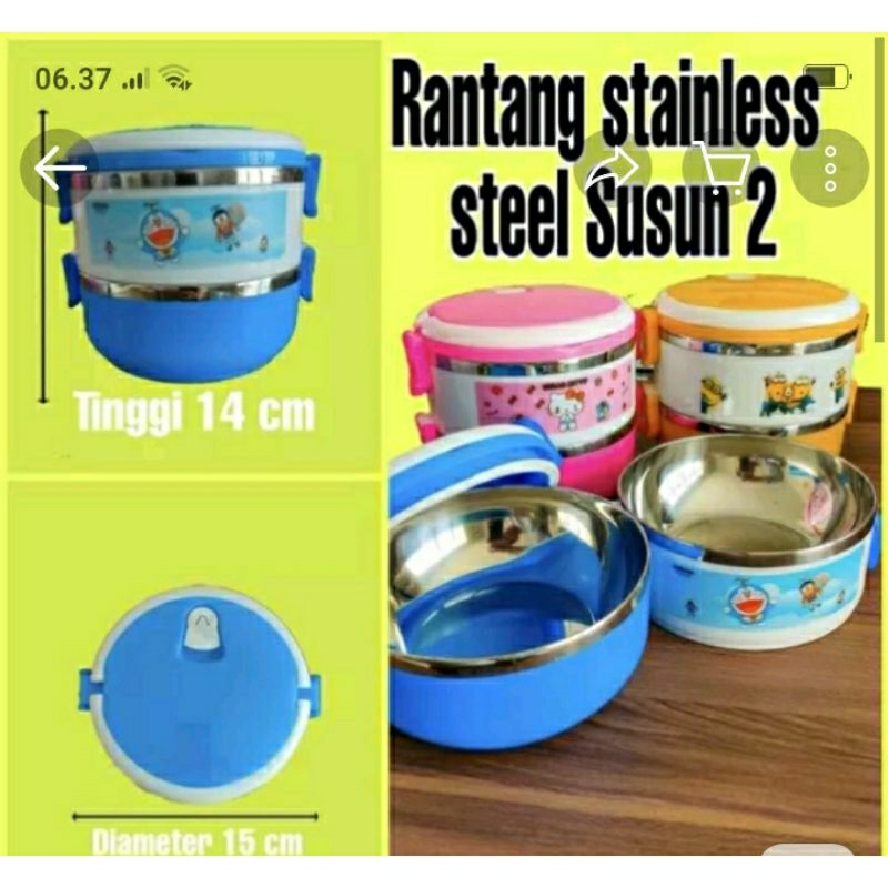 Rantang 2 susun karakter