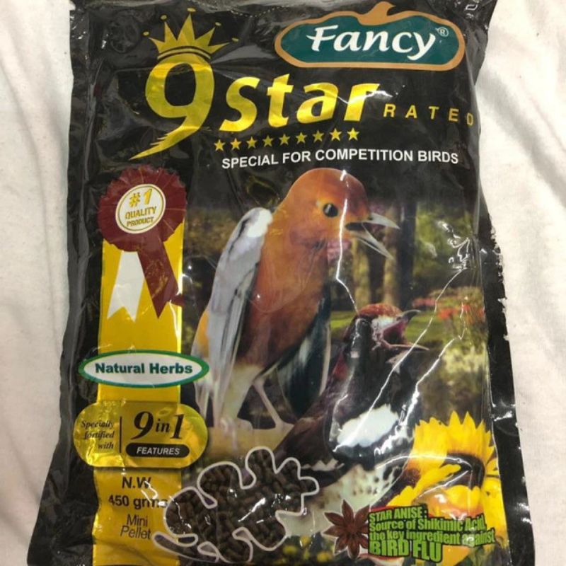 fancy 9 star plus probiotik seaweed pur burunghijau pakan burung anis tledekan gunung murai kacer