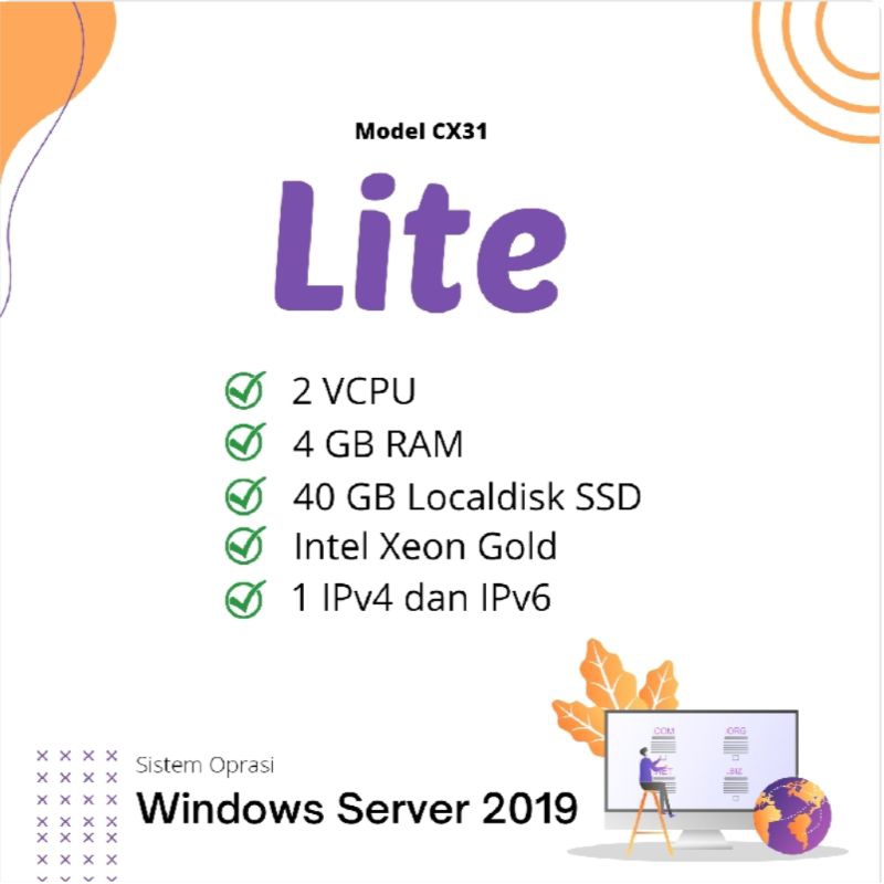 VPS RDP Windows Server RAM 4GB Penyimpanan 40GB| DAPAT DI PERPANJANG
