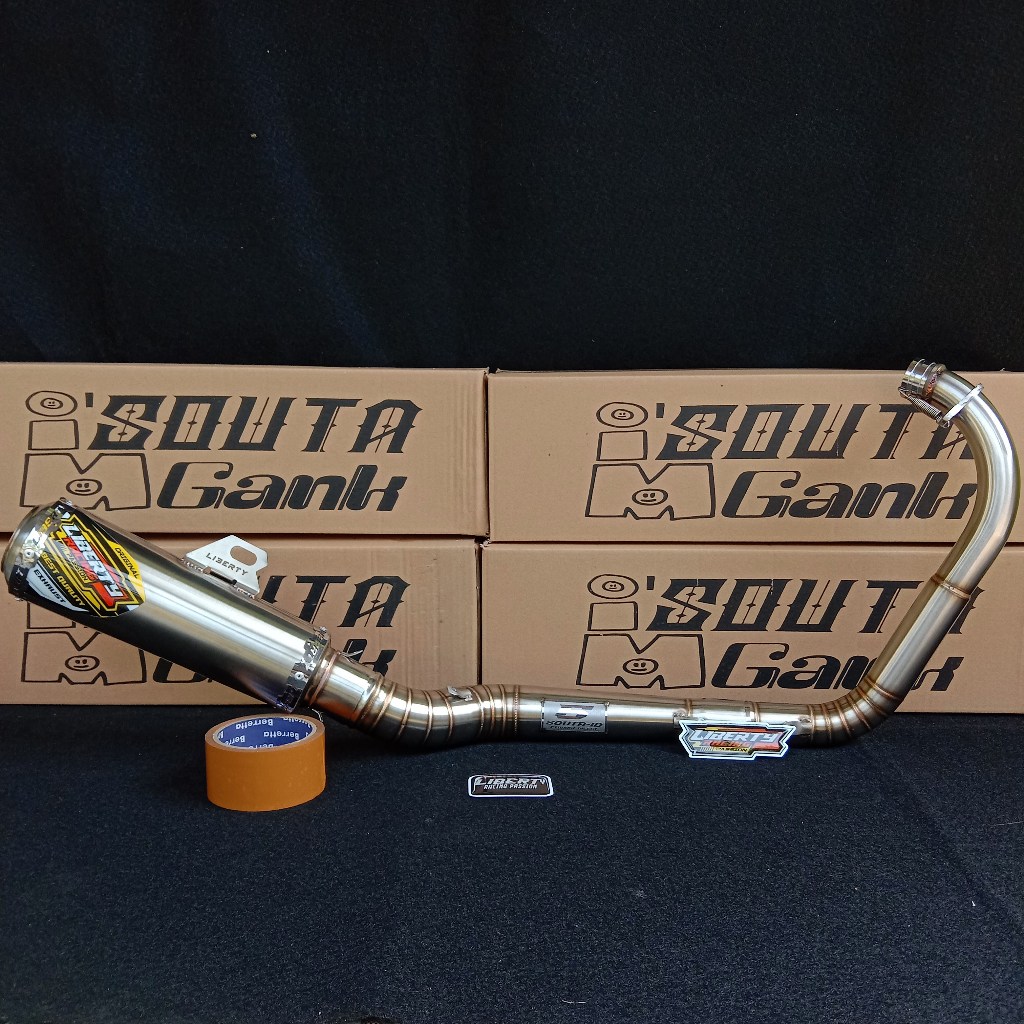 knalpot KLX 150 bf D-Tracker CRF 150l WR155 type kolong bawah original Liberty Racing Passion for 20