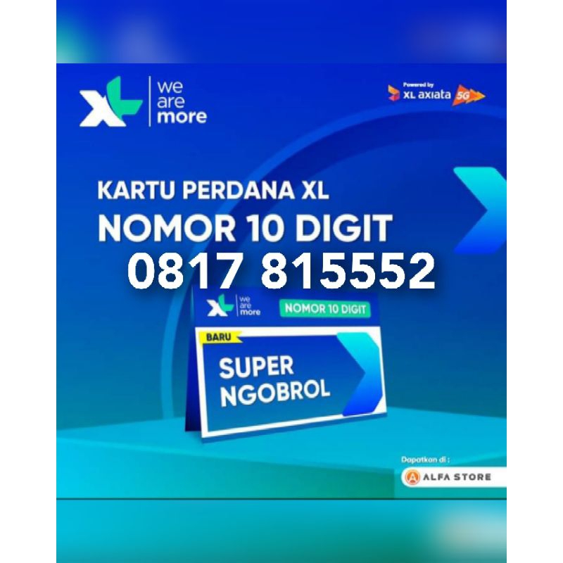 XL axiata 10 Digit  triple 5 Tengah