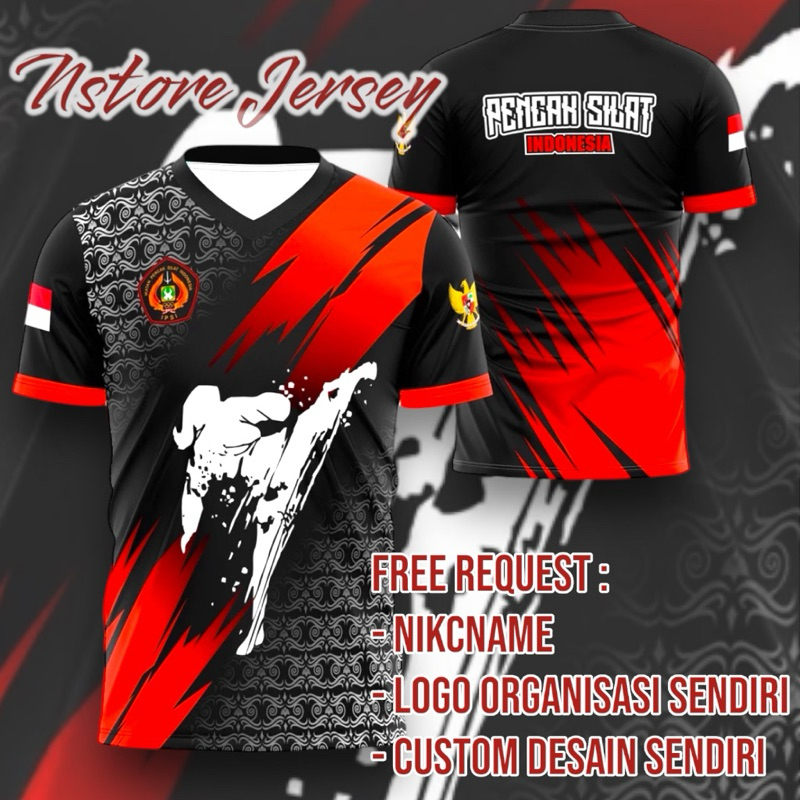 Kaos Jersey Pencak Silat IPSI Beladiri Free Custom Logo organisasi Free namset