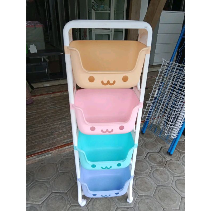 Rak Mainan Anak 4susun / Rak Serbaguna
