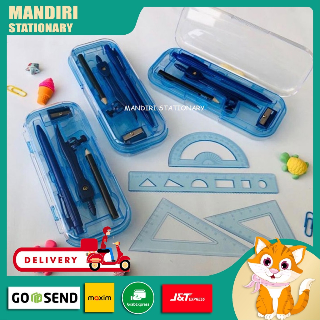 

Jangka+penggaris SET XBS-5001 / Jangka set 7 pcs