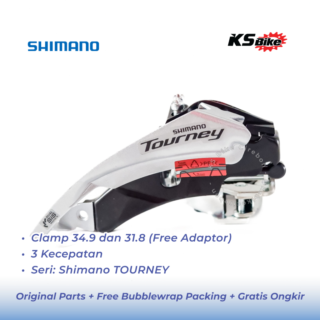 FD Front Derailleur Shimano Tourney 3 Speed 42T 48T Tarikan Atas Bawah