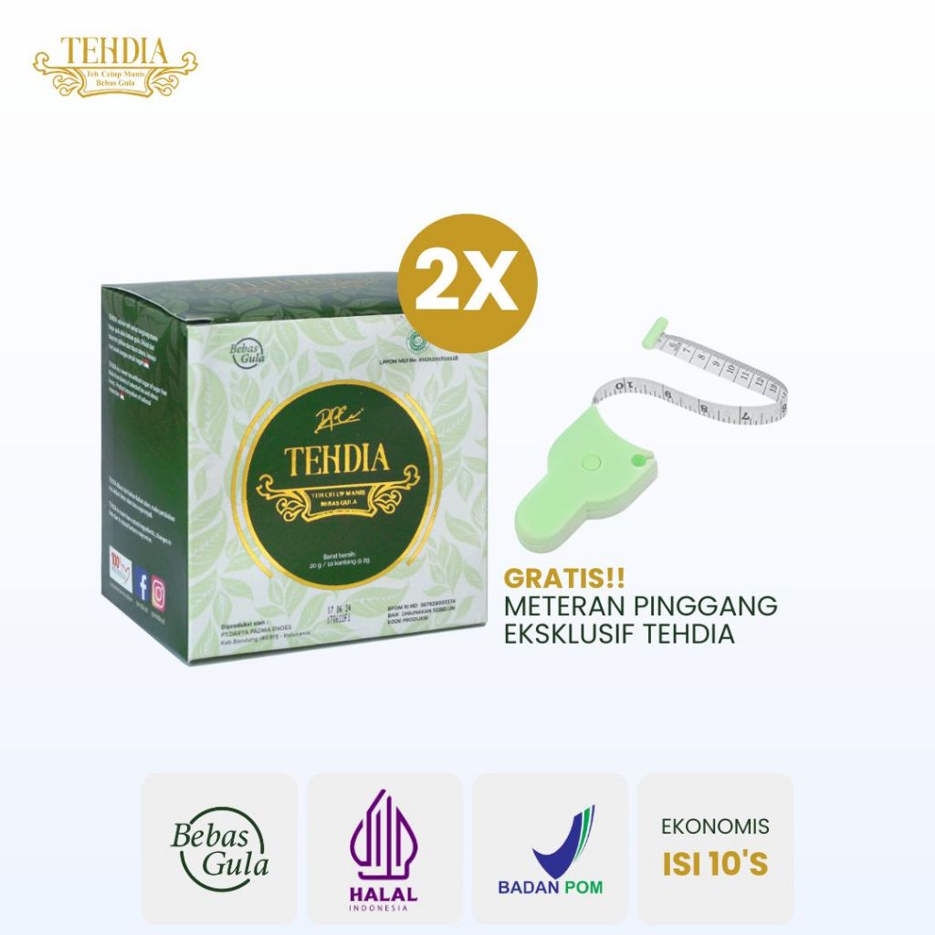 

TEHDIA Original Teh Celup Manis Bebas Gula 10s x 2 box