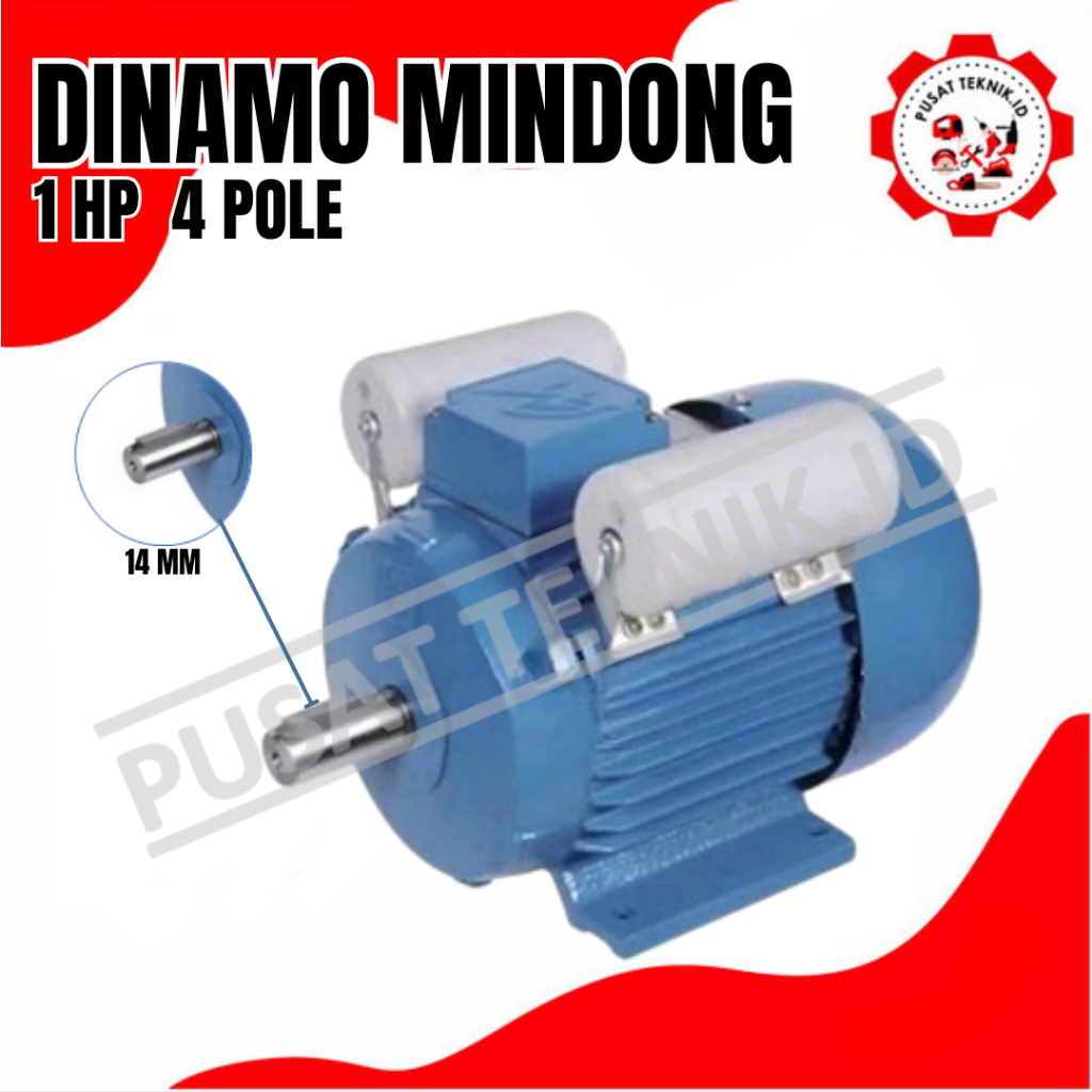 DINAMO MINDONG 1HP 1 PHASE/3HASE 4 POLE/1450 RPM ELEKTRO MOTOR MINDONG