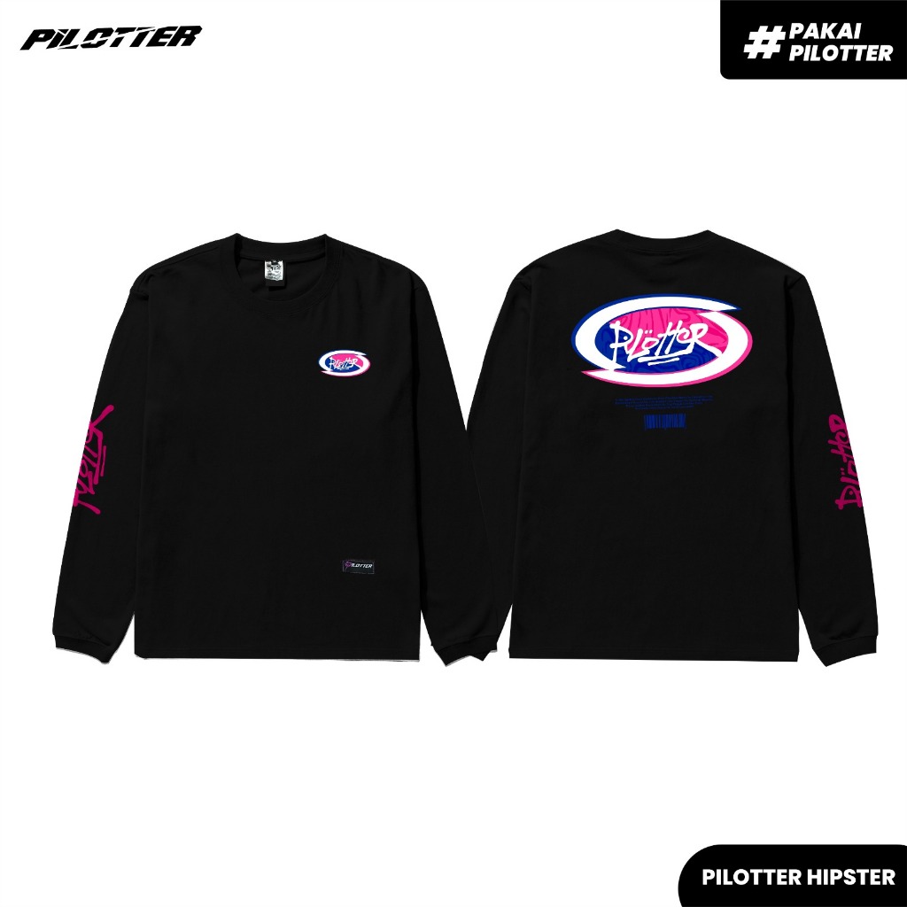 KAOS PILOTTER HIPSTER LENGAN PANJANG ORIGINAL UNISEX FREE STIKER