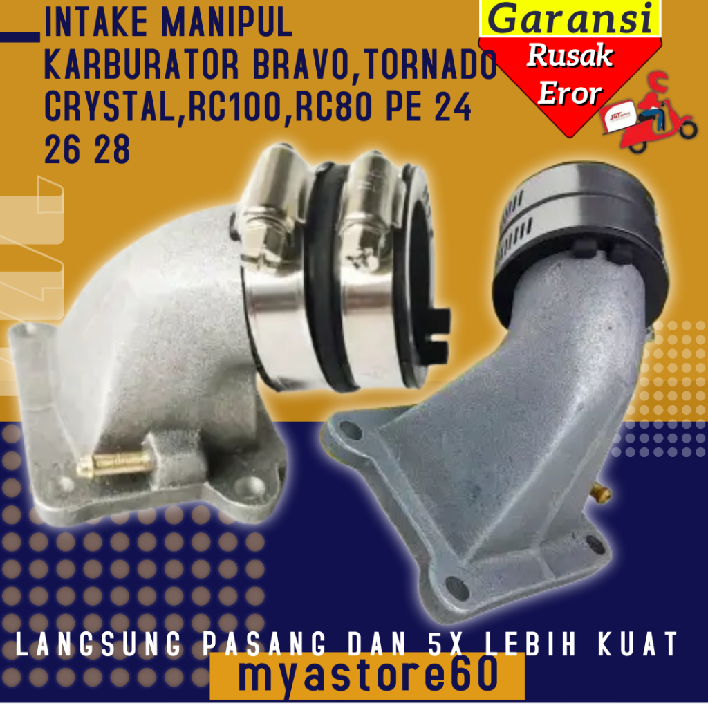 Intake manifold manipul manipol PE24 PE26 PE28 PWK24 PWK26 PWK28 PWK30 PWK32 PWK33 PWK34 RC 100 RC 8
