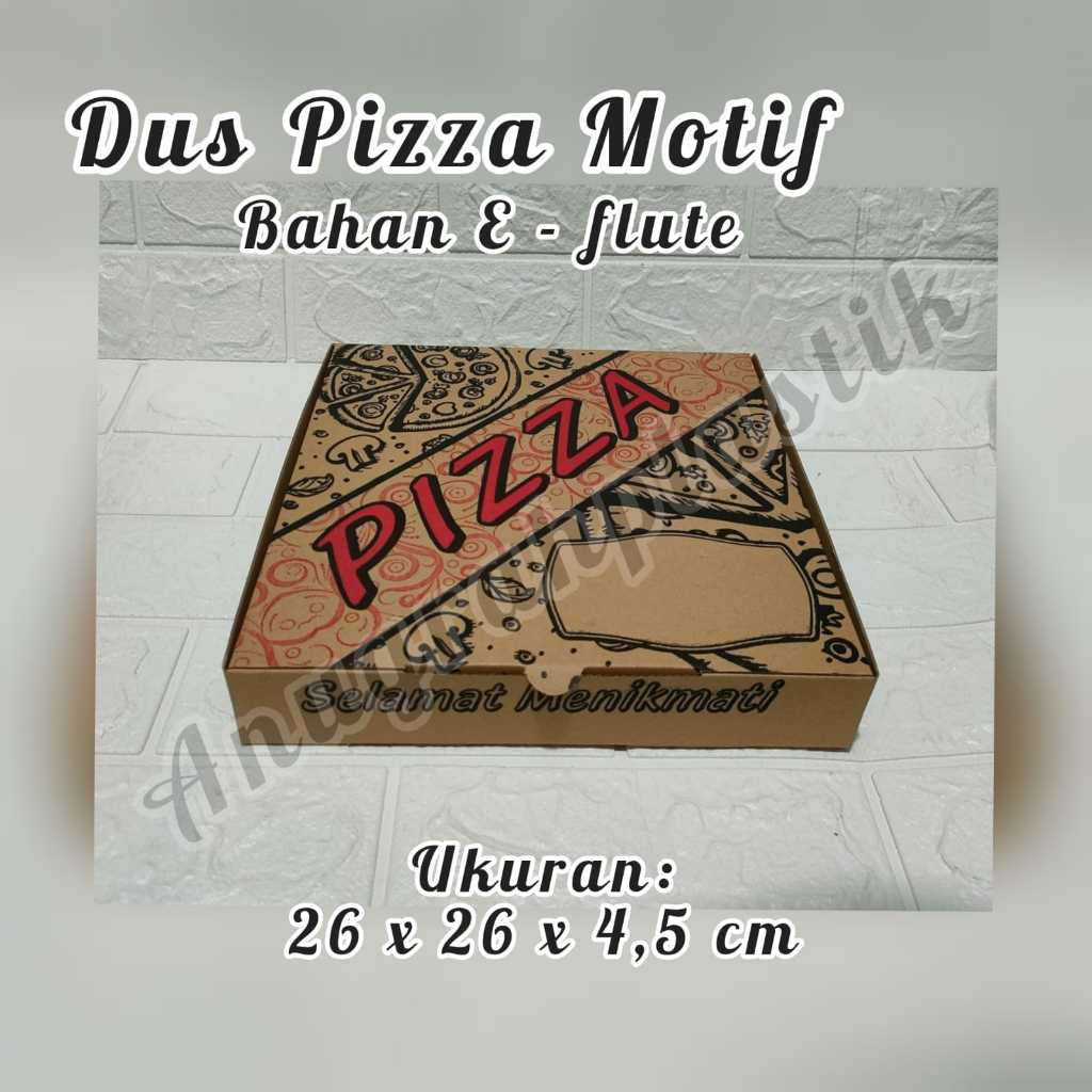 

Box Pizza MOTIF uk 26 x 26 / Dus Coklat Pizza Motif PER PACK
