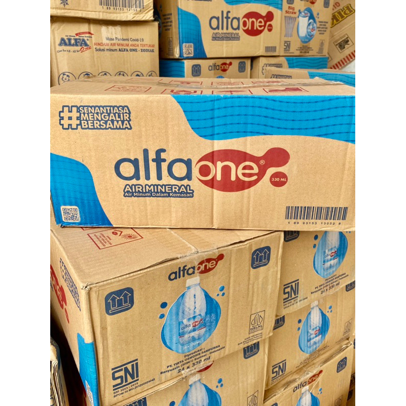 

ALFA ONE botol mini dus (330ml x 24 pcs) air mineral botol mini