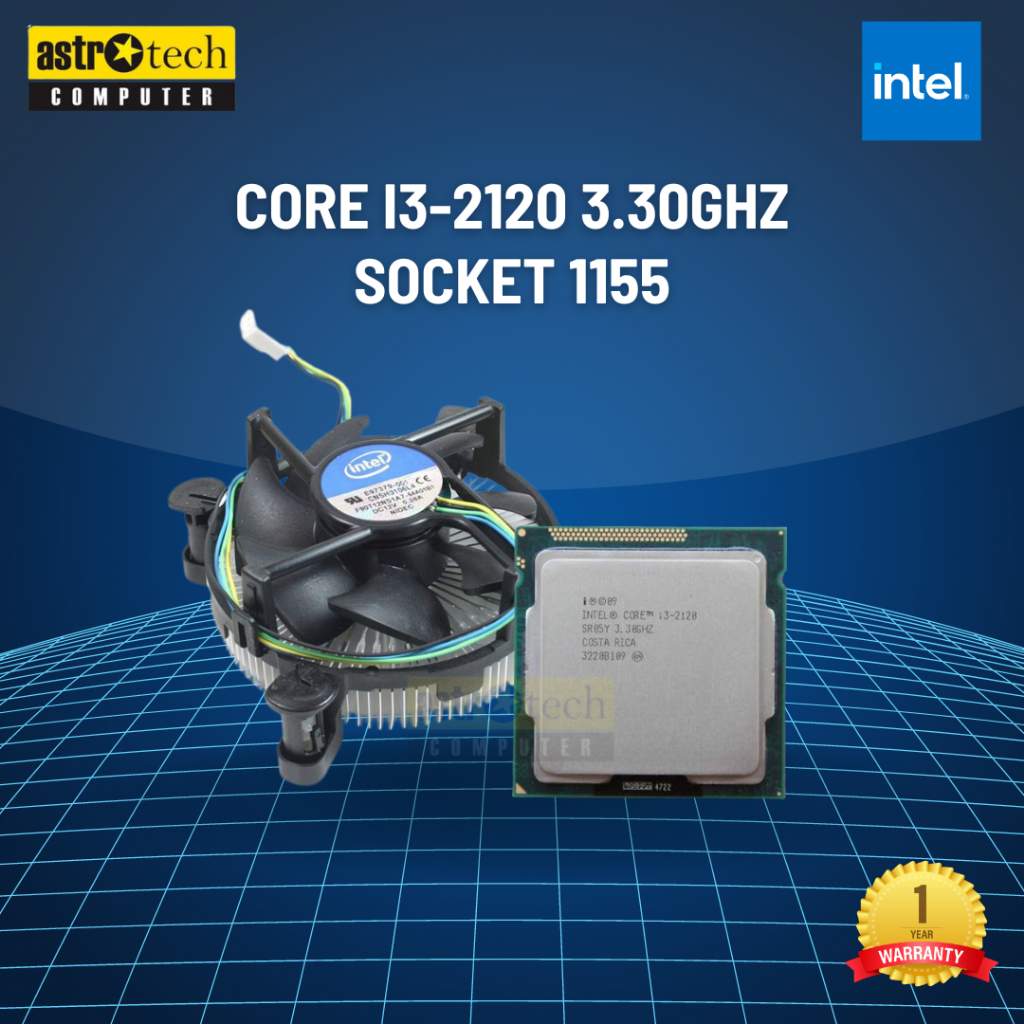 Processor intel Core i3-2120 i3 2120 3,3ghz Tray + FAN Garansi 1 Tahun