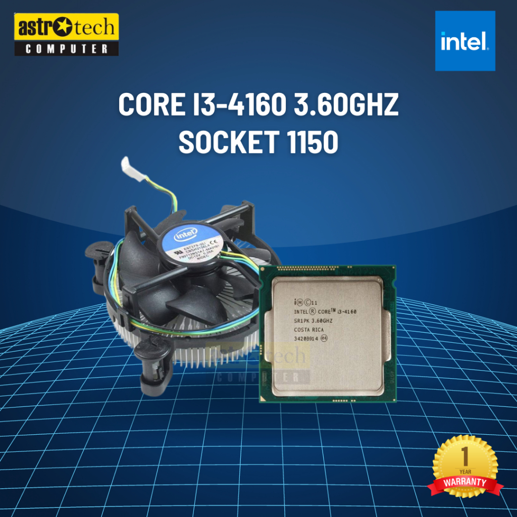 Processor Intel Core i3 4160 I3 4170 3.6Ghz Socket 1150 + Fan