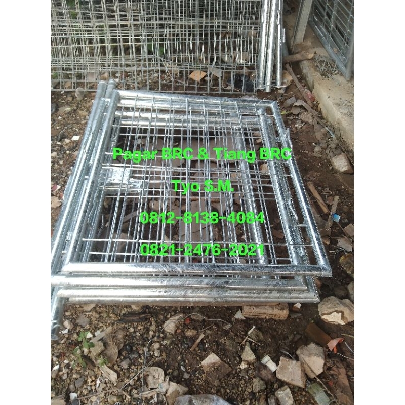 Pintu pagar BRC tunggal T 90 cm x L 1 mtr model minimalis dorong