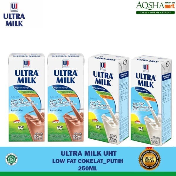 

ULTRA MILK LOW FAT SUSU TINGGI KALSIUM RENDAH LEMAK COKELAT PLAIN 250