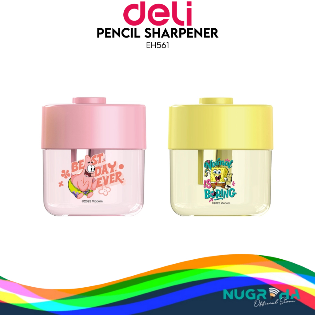 

Deli Spongebob Pencil Sharpener Rautan Pensil 2 holes EH 561
