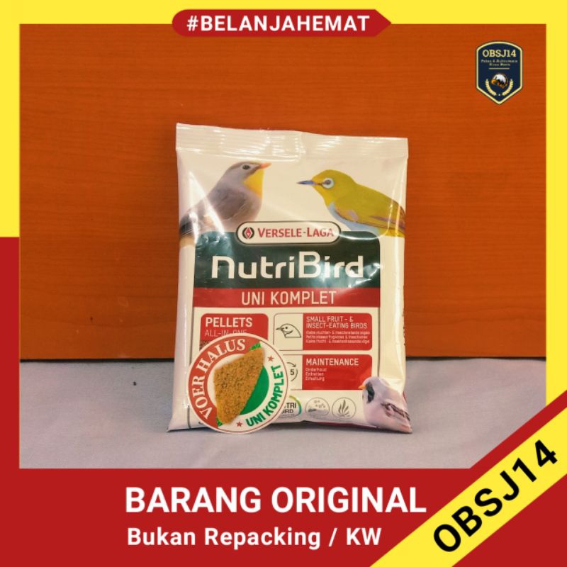 nutribird uni komplet voer uni halus nutri uni 50 gram