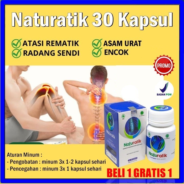 Obat naturatik herbal original 30 kapsul ampuh mengatasi nyeri sendi 100% Asli Original