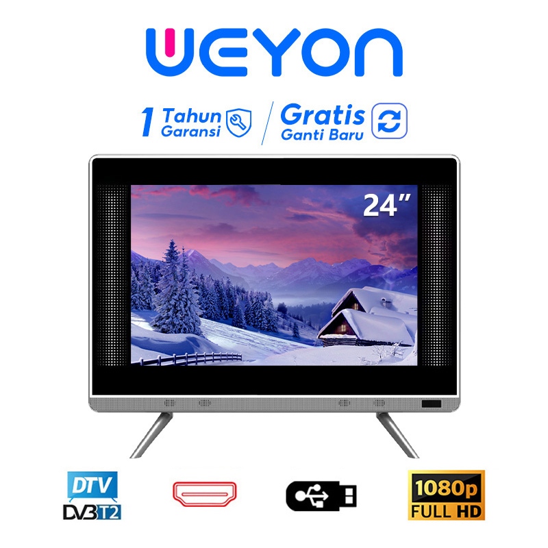 Weyon TV LED 24 inch TV Digital/Analog Televisi Layar kaca