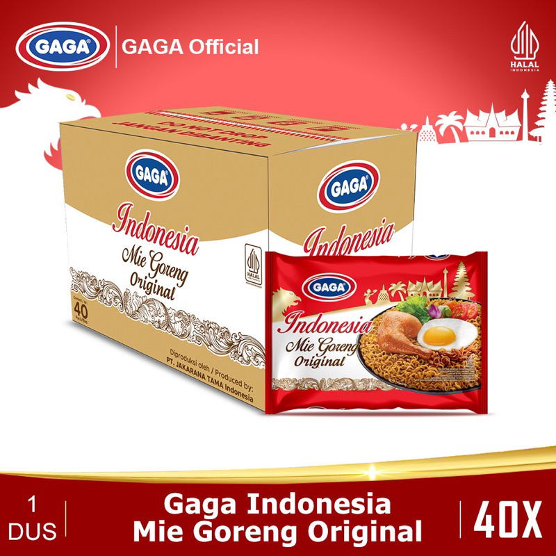 

GAGA Indonesia Mie Goreng Original 1 Dus.