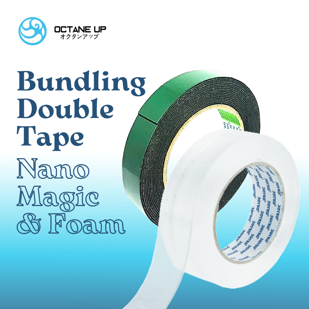

BUNDLING DOUBLE TAPE BUSA HIJAU 22MM NIPPON DAN NANO MEGIC BENING 20M JOYKO