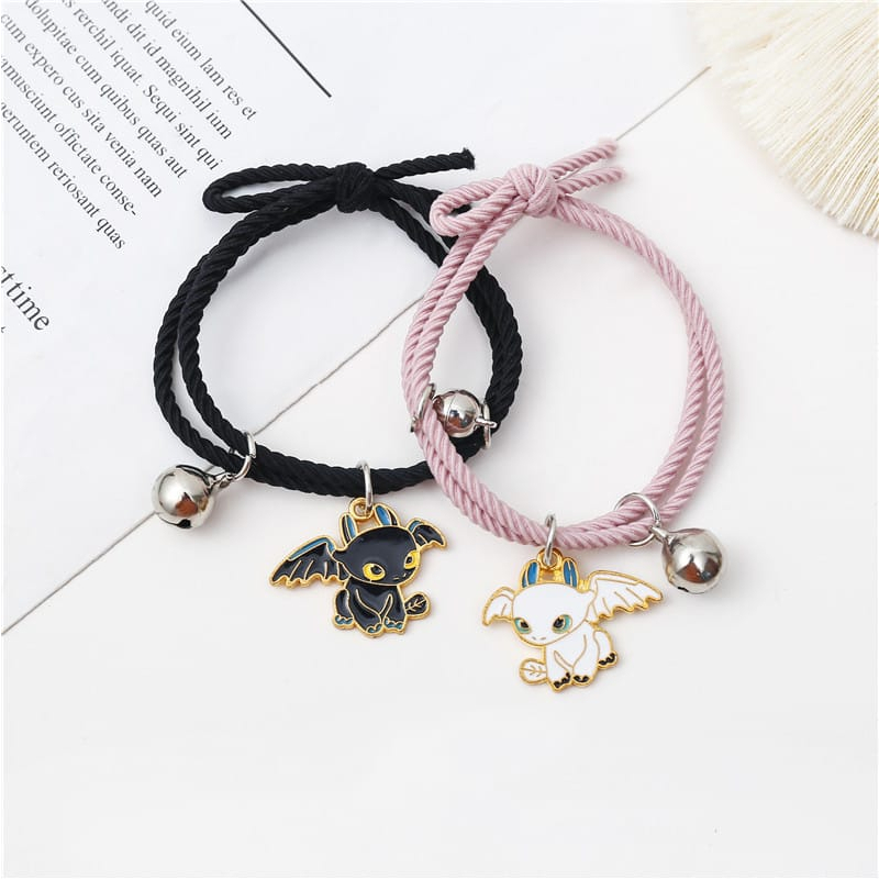 Gelang Couple Magnet Karakter 2pcs Gelang Couple Magnet Lonceng 2pcs