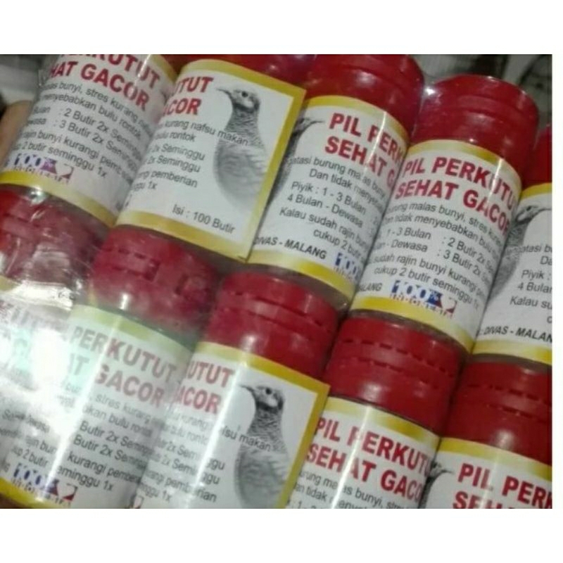 Pil Sehat Gacor Perkutut isi 100 Butir