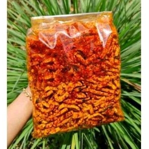 

Basreng stik lumer bumbu pedas daun jeruk berat 1 kg